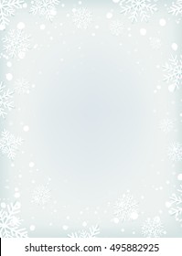 Blank Winter Background Snow Snowflakes Brochure Stock Vector (Royalty ...