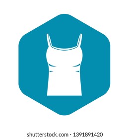 Blank women tank top icon. Simple illustration of blank women tank top vector icon for web