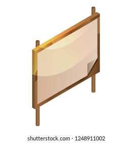 Blank wood board icon. Isometric of blank wood board vector icon for web design isolated on white background