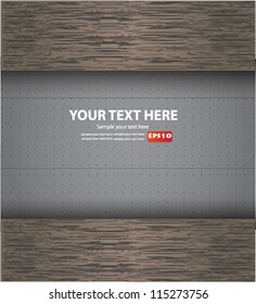 Blank wood for text,Vector