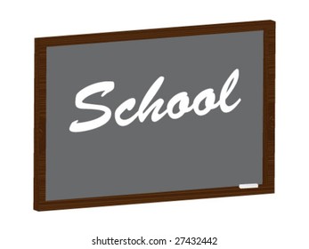 blank wooden blackboard