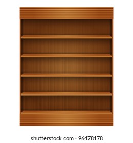 Blank Wooden Book Shelf