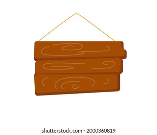 blank wooden plaque vector illustration