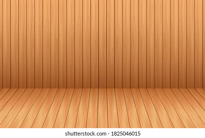 blank wooden studio room background