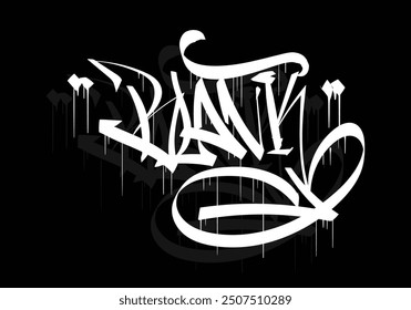 BLANK word graffiti tag style