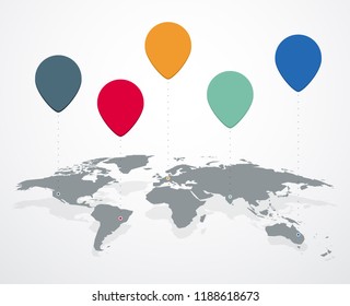 blank world map with location labels