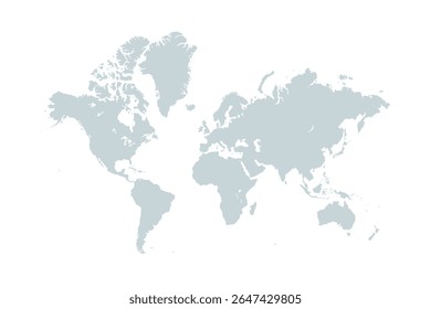 Blank World map vector illustration