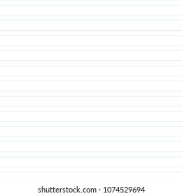 Blank writing practice paper seamless background. Vector pattern of elementary school copybook paper for practicing handwriting or lettering