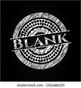 Blank written with chalkboard texture