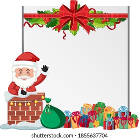 Blank Xmas frame template  illustration