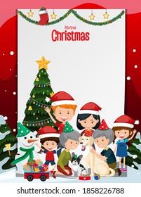 Ilustración de la plantilla de marco Xmas en blanco