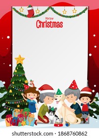 Blank Xmas frame template  illustration