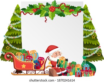 Blank Xmas frame template  illustration