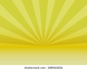 Blank yellow background sunbrust design with rays minimal style eps vector file