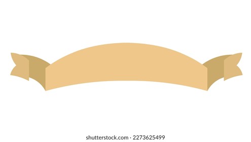 Blank yellow banner on white background