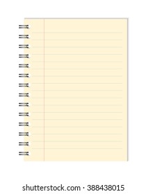 Blank yellow notebook 
