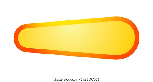 Blank yellow and orange round rectangle banner.