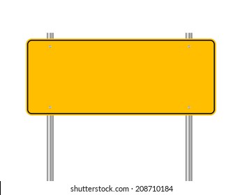 Blauer gelber Straßenschild, Vektorgrafik