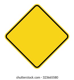 Blank Yellow Warning Sign Isolated Stock Vector (Royalty Free) 147357887