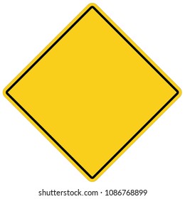 blank yellow sign. empty yellow symbol on white background. empty warning sign.