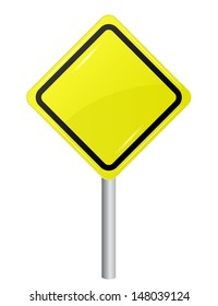 Blank Yellow Sign isolated on white background, eps 10. - Shutterstock ID 148039124