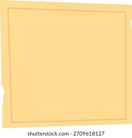 Nota adhesiva amarilla en blanco aislada sobre fondo blanco.