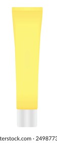 Blank yellow tube. vector illustration