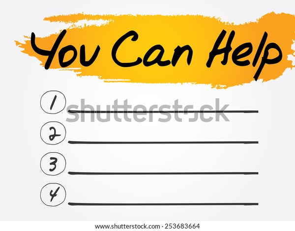 Blank You Can Help List Vector Stock Vector (Royalty Free) 253683664 ...