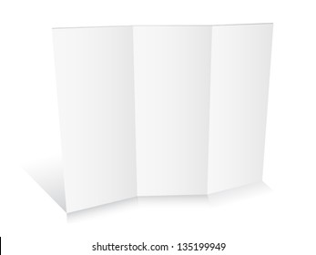 Blank zigzag paper folded