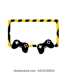 blankboard background sign with game consol element