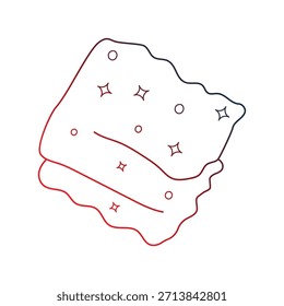 Ícone de rabiscar em aberto com ilustração de estoque de vetor de fundo branco