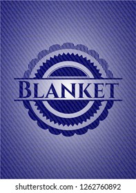Blanket emblem with denim texture