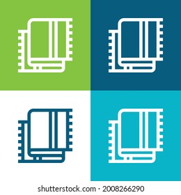 Blanket Flat four color minimal icon set