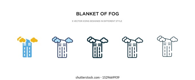 blanket of fog icon in different style vector illustration. two colored and black blanket of fog vector icons designed in filled, outline, line and stroke style can be used for web, mobile, ui
