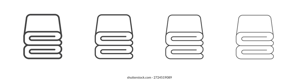 ícone de cobertor conceito Pictograma Linear. Ilustração de elemento simples.