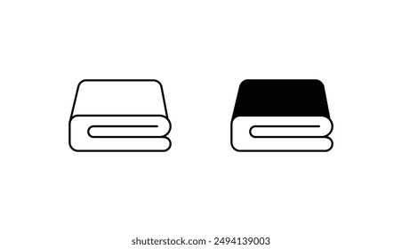 Diseño de icono de manta con fondo blanco ilustración de stock