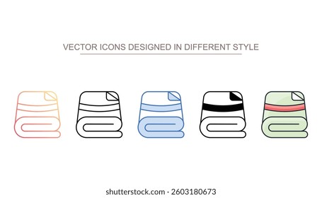 Blanket icon design with white background stock illustration
