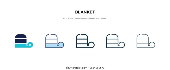 blanket icon in different style vector illustration. two colored and black blanket vector icons designed in filled, outline, line and stroke style can be used for web, mobile, ui