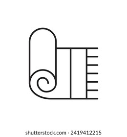 Blanket icon, isolated on white background, vector illustration