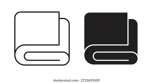Icono de la manta Ilustración vectorial aislada. Pictograma de Vector para Web y App