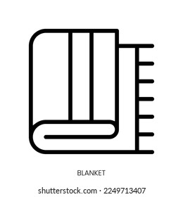 blanket icon. Line Art Style Design Isolated On White Background