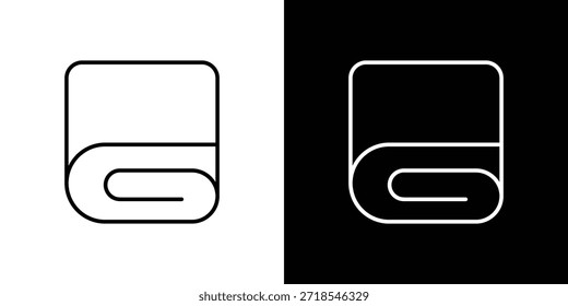 Icono de manta en diseño de línea. Iconos de trazo editables.