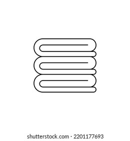 Blanket icon in line style icon, isolated on white background