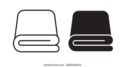 blanket icon linear graphics set..