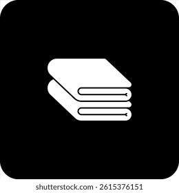 Blanket icon in minimalist style and solid monochrome color