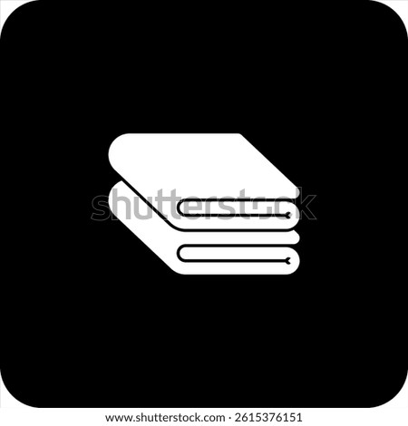 Blanket icon in minimalist style and solid monochrome color