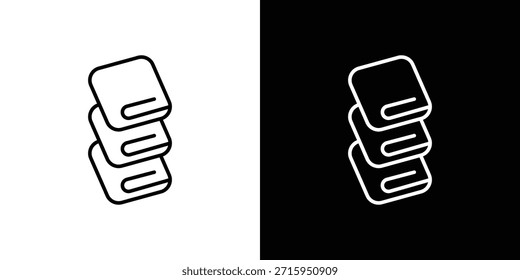 Icono de manta. Símbolo plano simple. Ilustración de pictograma de contorno negro perfecto