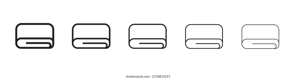 Icono de manta. Estilo de contorno simple. Elementos gráficos.