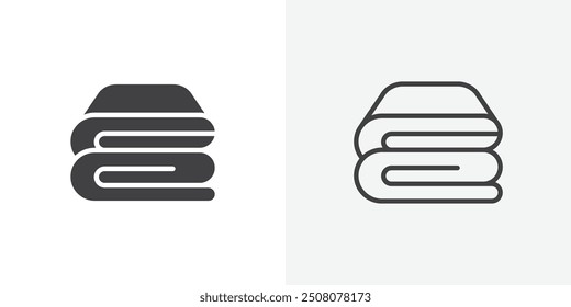 Blanket icon in solid and outlined style