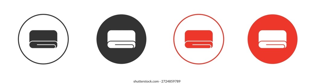 símbolo de icono de manta. Diseño simple y plano para Web o App móvil. Logotipo de Ilustración vectorial mínima.